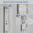 44'' Shower Panel with Fixed Shower Head