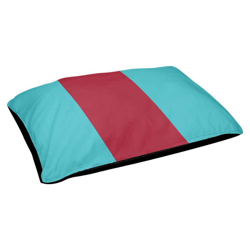 Coussin d'extérieur Memphis, Moyen (H 9,5 po x l 28 po x P 18 po), Bleu basketball / gris basketball / jaune basketba
