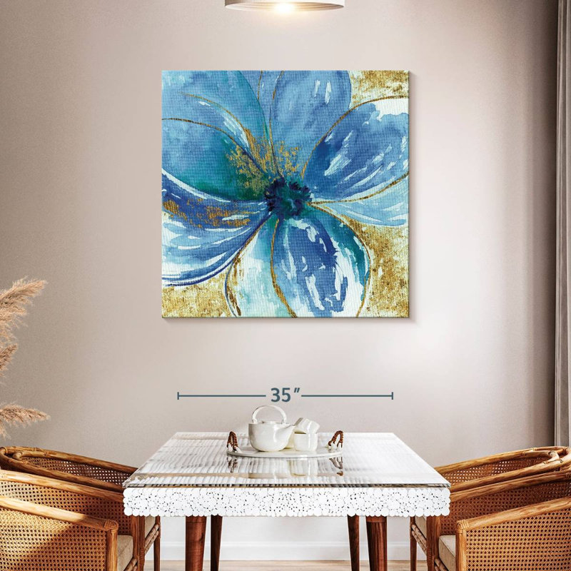 Nigella Blue, 39" H x 39" W