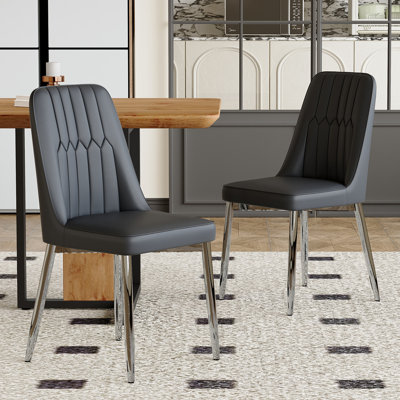Modern Dining Chairs Set For 2/4/6,Faux Leather Upholstered Kitchen & Dining Chairs