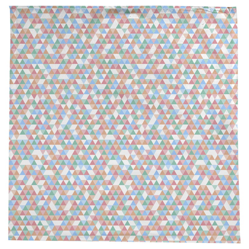 Avicia Triangle Pattern Tablecloth, Blue/Orange
