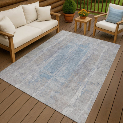 Machine Washable Indoor/Outdoor Masuda ACN2309 Abstract Rug