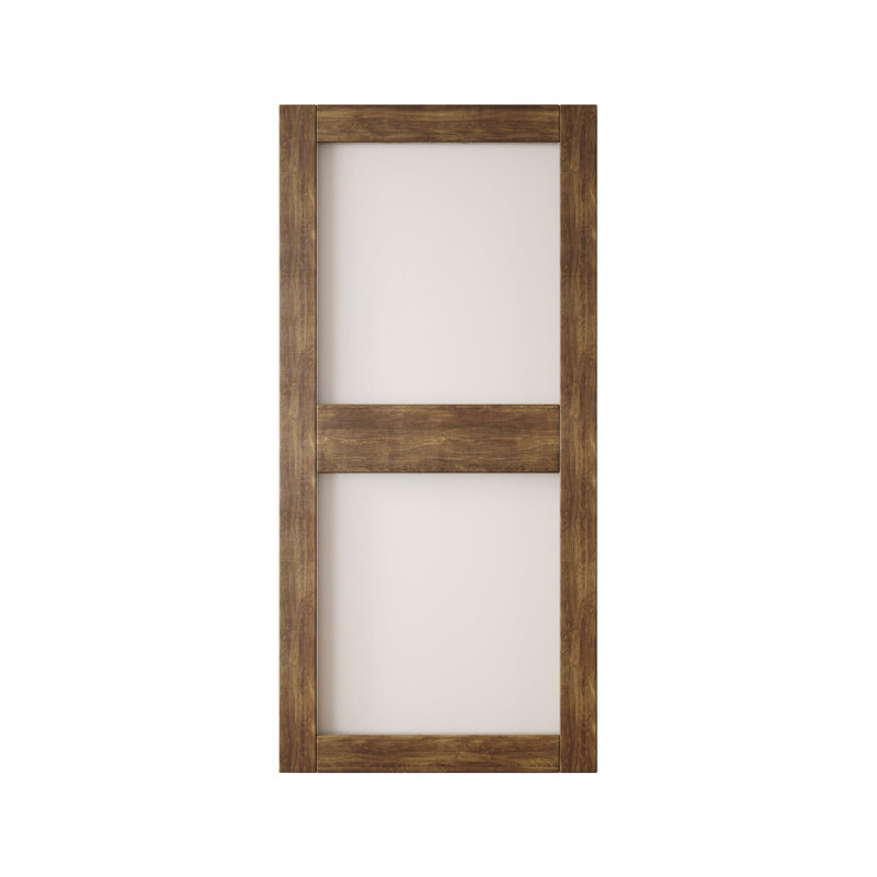 Porte de grange coulissante en bois massif non assemblé 26 pi x 84 po noyer foncé 26 po x 84 po, 26 po x 84 po