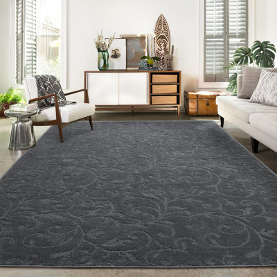 Tapis en polyester gris