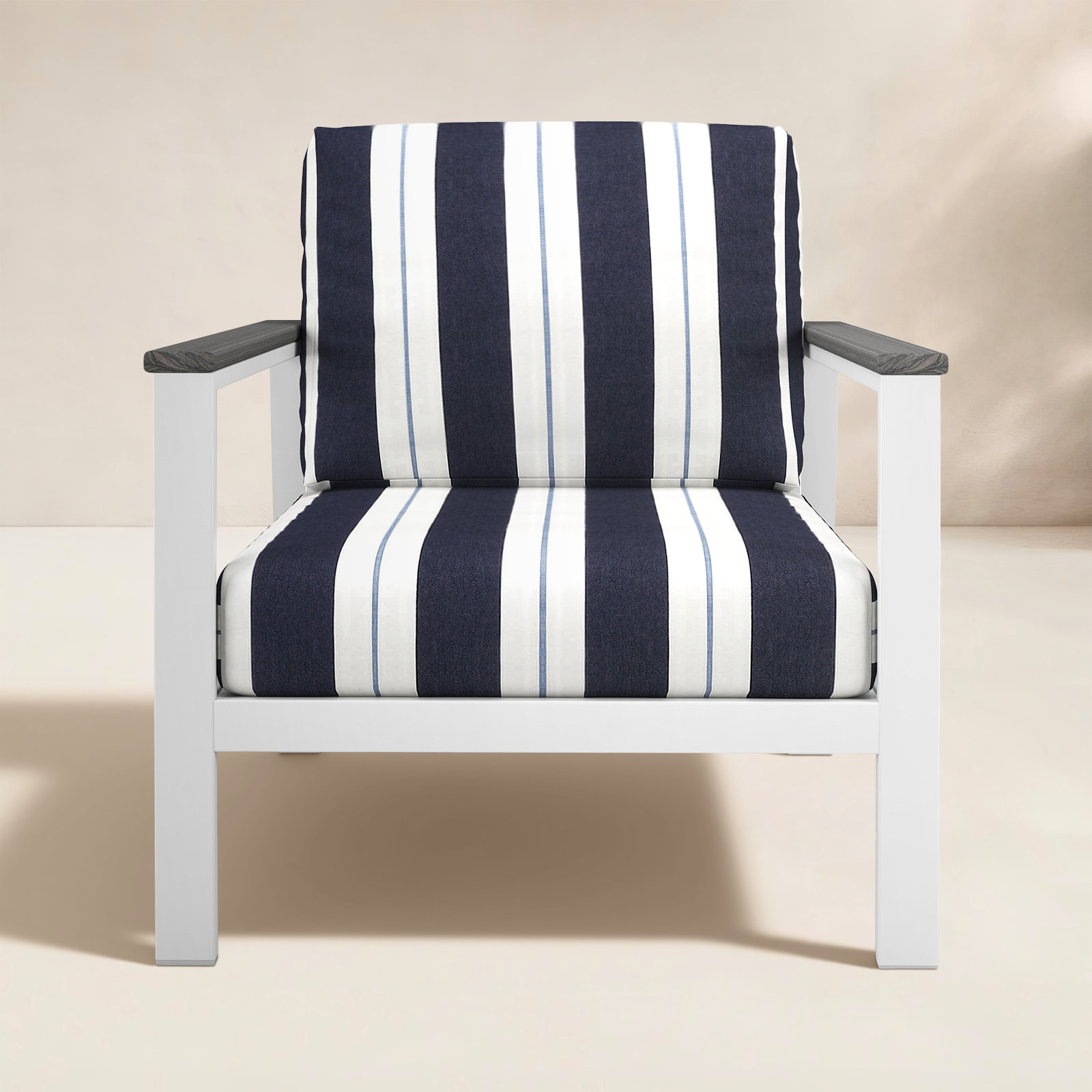 Townsend Sunbrella® Patio Lounge Chair, Coastal Gray