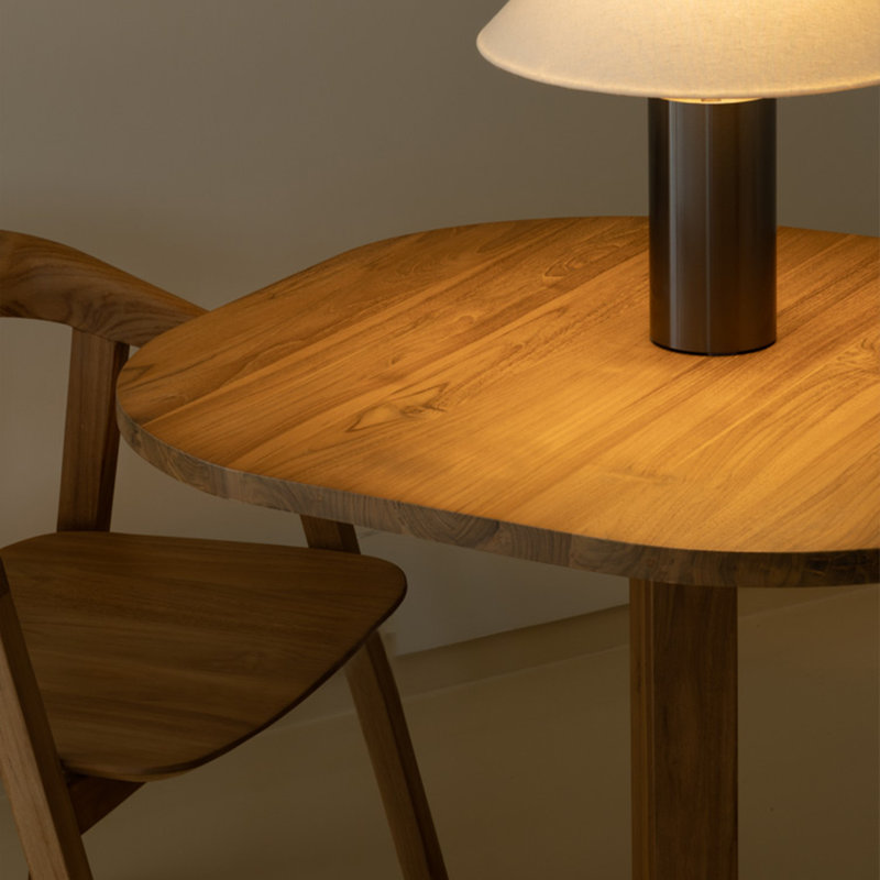 Table de salle à manger Burlywood, H 29,53 po x L 31,5 po x l 31,5 po