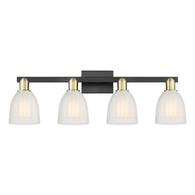 Arcadia - Brookfield - 4 Light Bath Vanity Light, Black Antique Brass