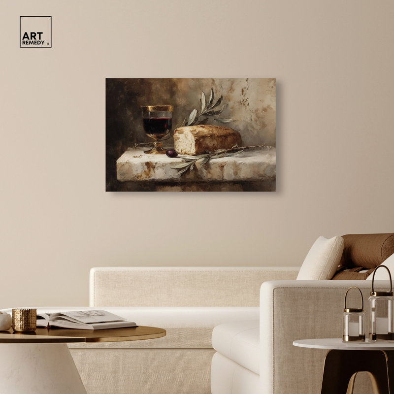  «Broken Bread II», reproduction d'art sur toile, toile tendue, 45 x 30, 30"H x 45"W, Canvas Unframed