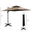 Parasol excentré 10 pi avec base Outsunny
