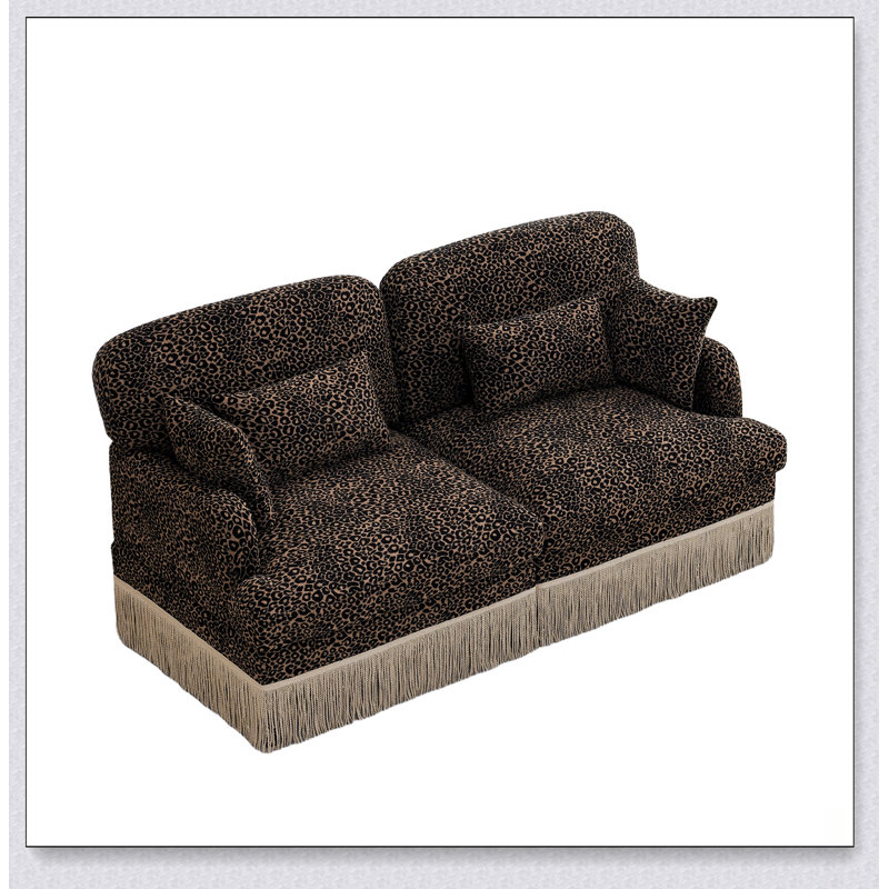 Canapé Comfy Chenille Leopard, Brown Chenille