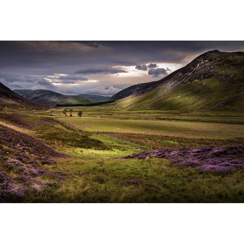 Braemar Mountain Sunset by Undefined - Wrapped Canvas Print, 30cm H x 46cm W