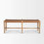 Banc en cuir et bois massif Ursulina-102438184