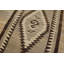 Tapis tissé à la main gris antique des années 1930 2 pi 4 po x 4 pi 3 po Navajo