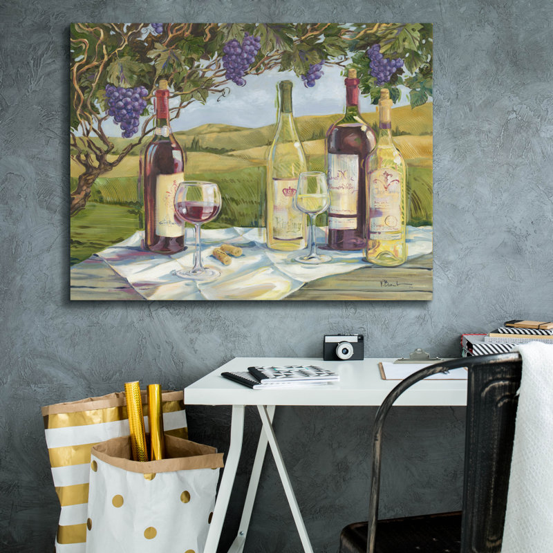 «Vineyard Wine T dégustation» par Paul Brent, H 26 po x l 34 po x P 1,5 po