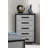 Modern Silver - Toned Unit With Black Trim And Handles