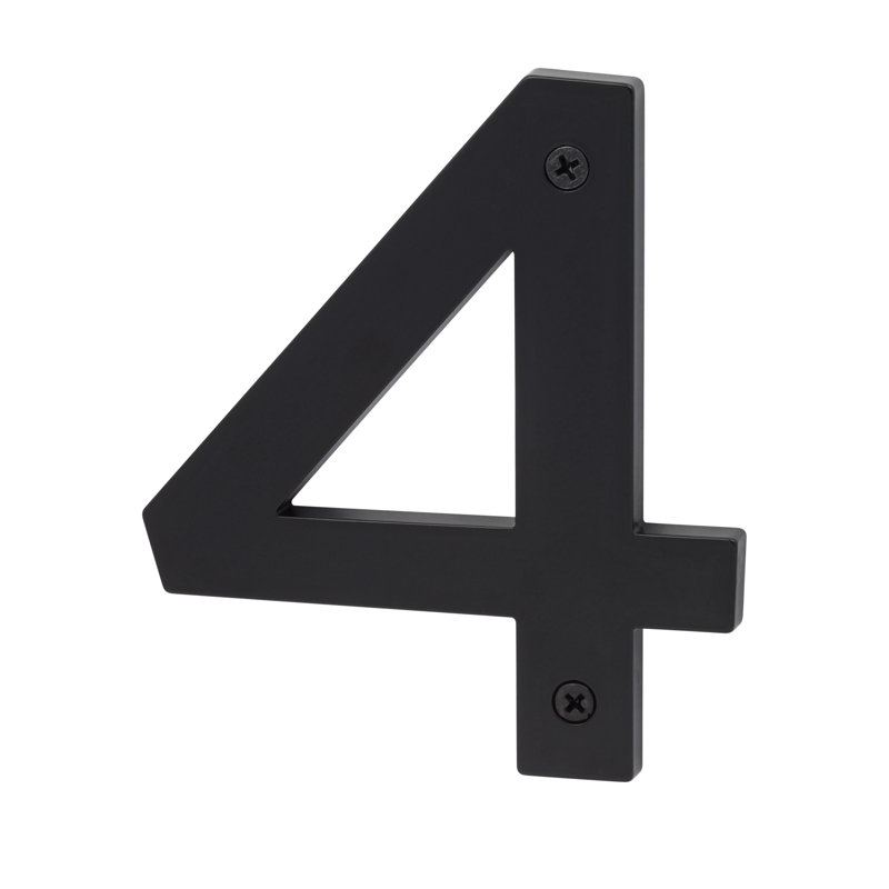 Zinc House Number 5 ", Noir mat, 4