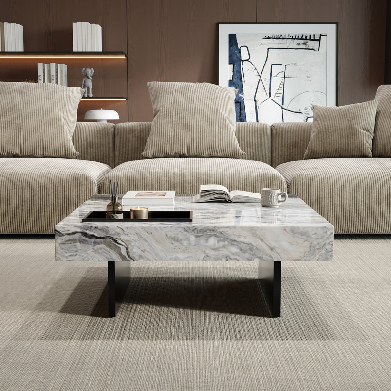 Sintered Stone Top Square Coffee Table