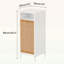 Armoire latérale avec façade en bambou, conception moderne pour un rangement efficace