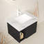 Meuble-lavabo de salle de bain EIDEN 36, armoire de rangement flottante, plateau en pierre frittée crème et vasque en céramique avec 1 trou de robinet pré-percé, ensemble noir, sans robinet et drain-358519979-358519980