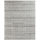 Wool Geometric Area Rug in Gray