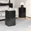 Table d'appoint noire aspect bois, forme, hauteur 70 cm, construction soignée, idéale pour une chambre à coucher. Table haute noire au fini bois, convient à l'intérieur et à l'extérieur, s'harmonise avec des meubles de différentes hauteurs.