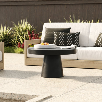 Prevelly 27" Concrete Round Coffee Table