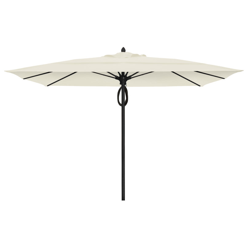 Parasol de marché carré 10 pi Prestige, Sunbrella® naturel, Noir