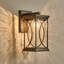 Lanterne murale d'extérieur moderne avec verre craquelé d'extérieur Modern Farmhouse-809233838-817649304