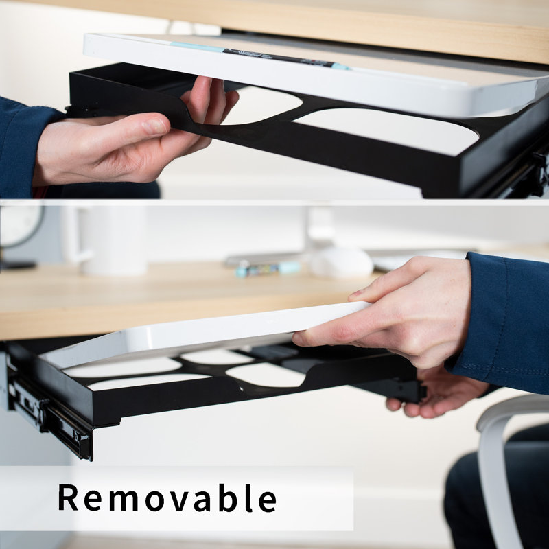Under Desk Whiteboard Slider Tray, 16" x 15"