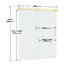 Porte de douche coulissante simple à fermeture en douceur 56 "- 60" x 76 "avec verre trempé 1/4"-112908162