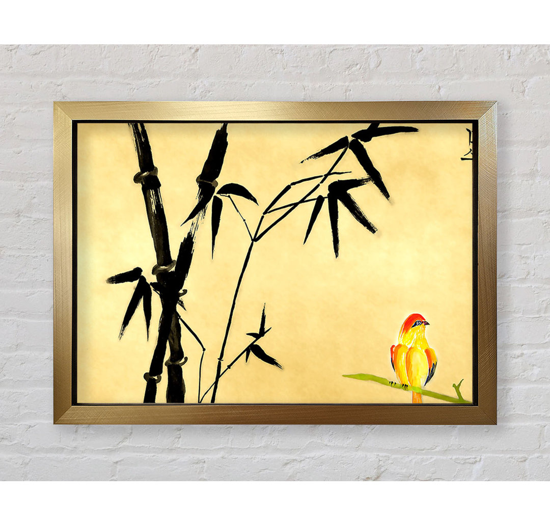 Gerahmtes Leinwandbild Chinese Bird Painting