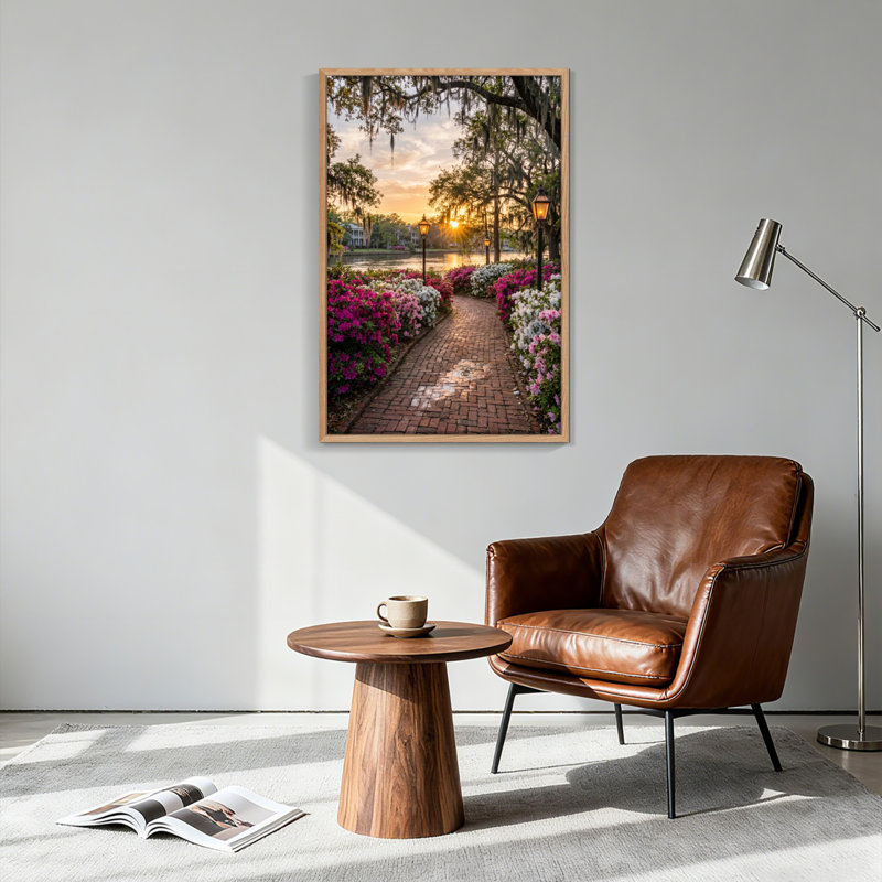 Ensemble de 1 tableau sur toile « Chemin du coucher du soleil », 36"H x 24"W, Natural