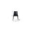 Chaise parsons en similicuir noir