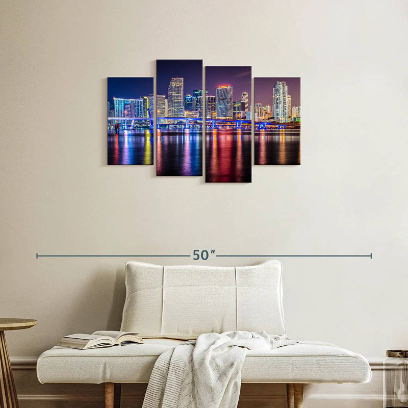 Couleurs Sirci Miami la nuit, H 22 po x l 36 po