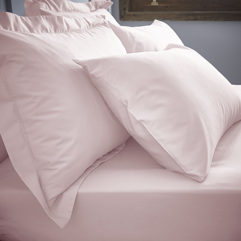 200 Thread Count 100% Cotton Standard Pillowcase Pair, 50 x 75 cm, Pink