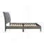 Lit plateforme moderne en velours de style moderne avec lit plateforme grand lit 1pc et pieds en bois massif dans une boîte