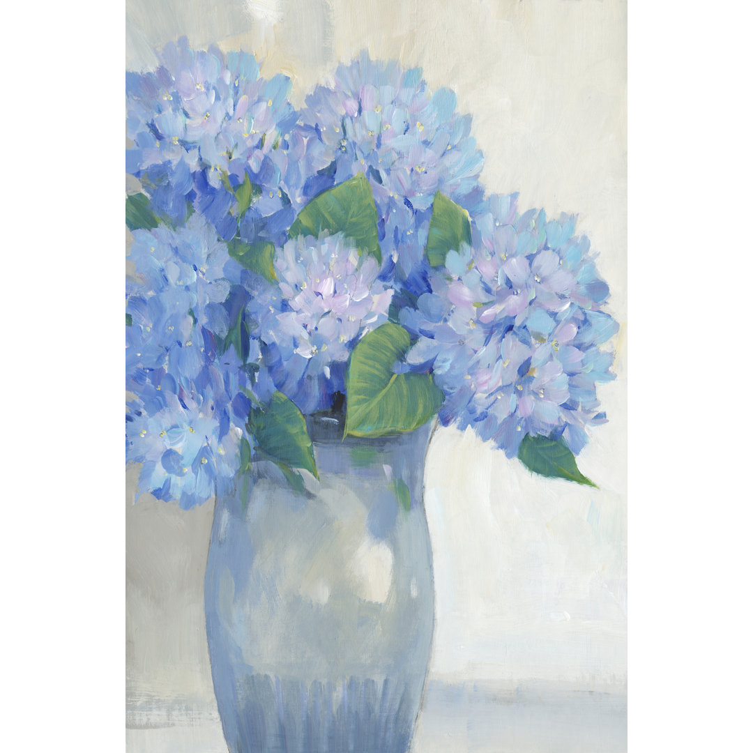 Blue Hydrangeas in Vase I by Tim O'Toole - Painting