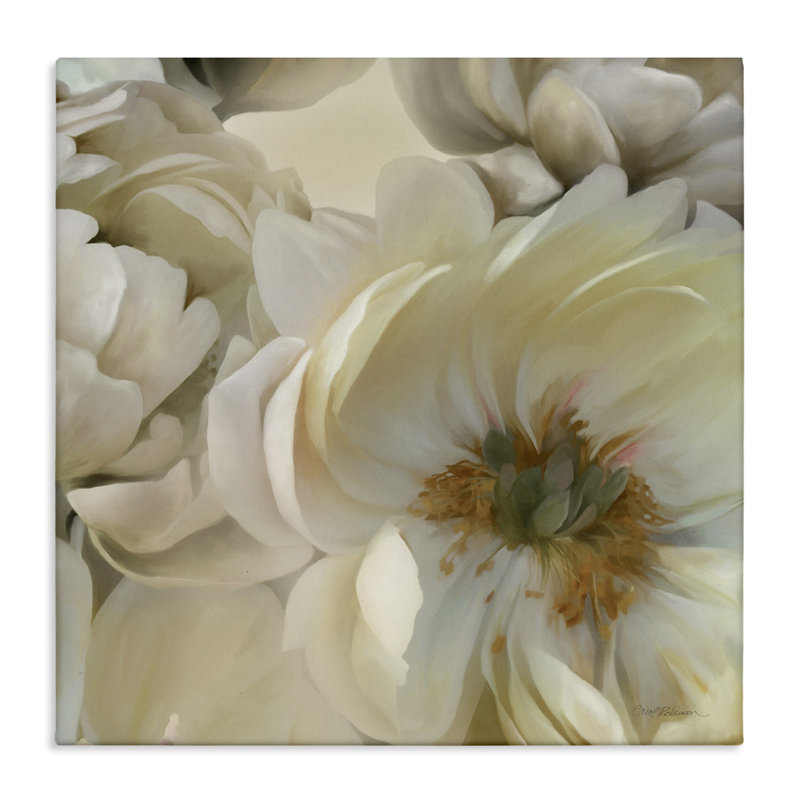 «Curled Magnolia Petals», art mural sur toile par Carol Robinson, H 24 po x l 24 po