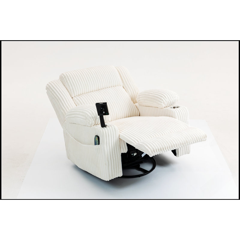 Power Swivel Rocker Recliner Chair With Massage, Heat, USB/Type-C Charging, Infinite Position For Ultimate Comfort And Convenience