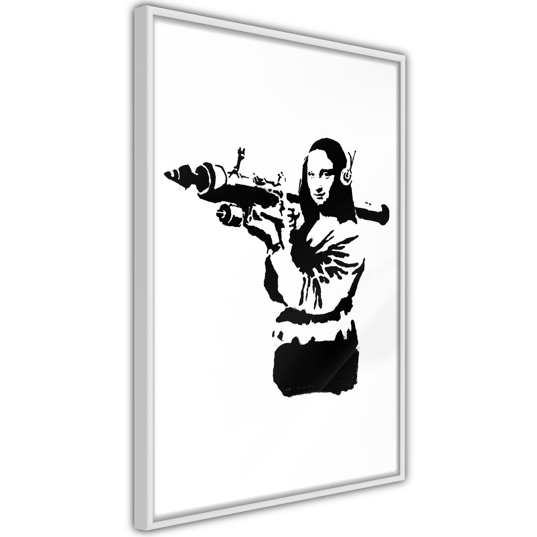 Gerahmter Grafikdruck Banksy: Mona Lisa with Bazooka II