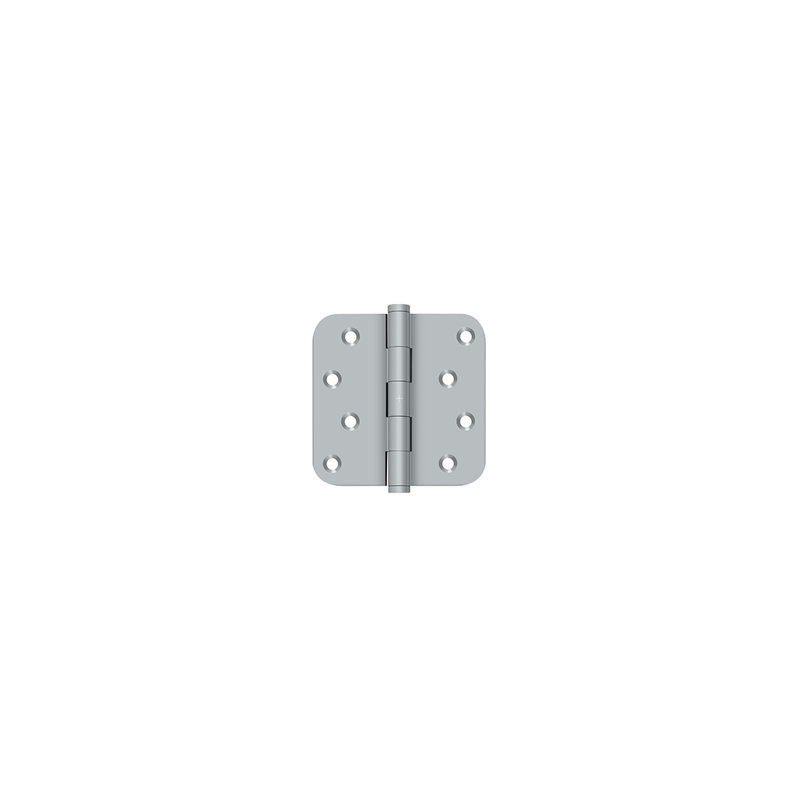 Deltana DSB4R510B-RZ 4" x 4" x 5/8" Radius Hinge / Zig-Zag in Oil-rubbed Bronze Pair, Brushed Chrome