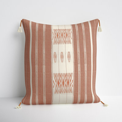 Ezri Tassels Cotton Throw Pillow