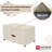 Porch Shield Patio Fire Pit Cover - Waterproof 600D Outdoor Rectangular Fire Table Cover Deck Box Protector - 52 X 34 Inch, Beige