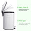 Ensembles de poubelles à pédale en métal 3,2 gallons-69401270