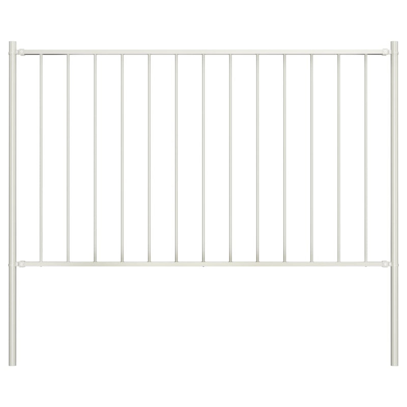 Khine Metal Fence Panels Included, White, 1.7m W x 1m H