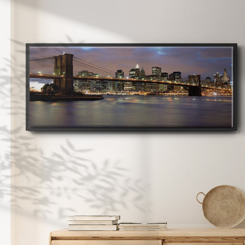 Night View- Framed Canvas, 24" H x 60" W