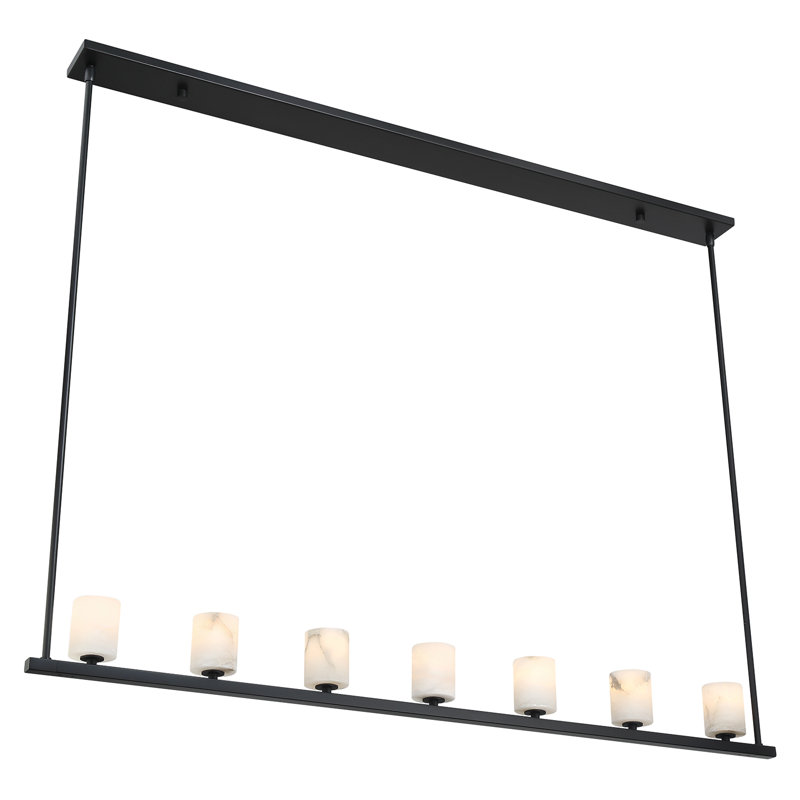 Rashana 7 Light Matte Black Chandelier