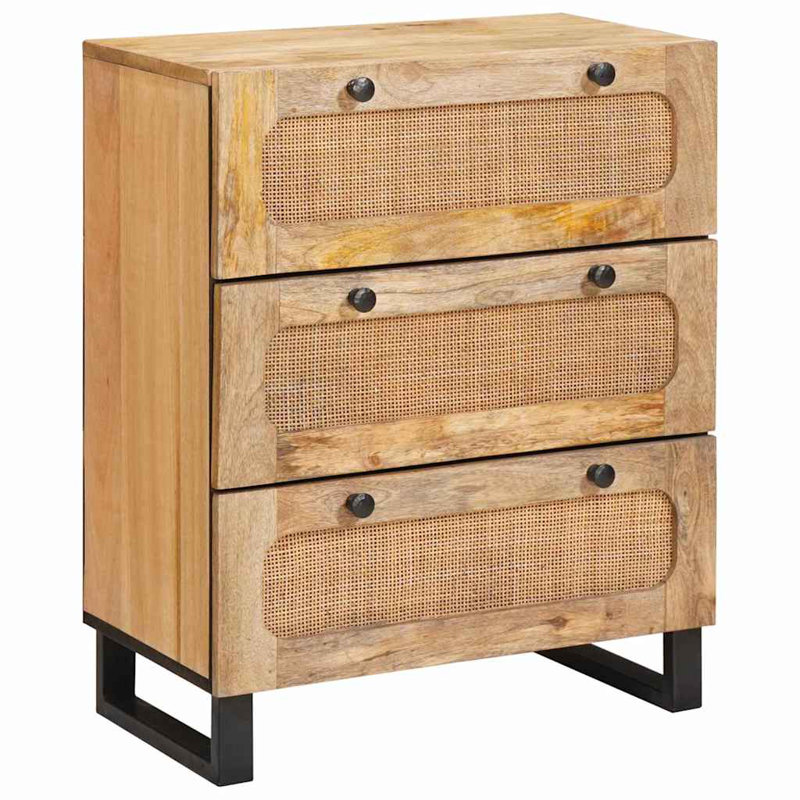 Solid Wood Rectangle Accent Cabinet