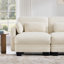 Canapé d'angle modulaire 2 places au design moderne et minimaliste capitonné, avec coussins d'assise épais et confortables, idéal pour le salon, la chambre et l'appartement. Revêtement en chenille.-1270429427