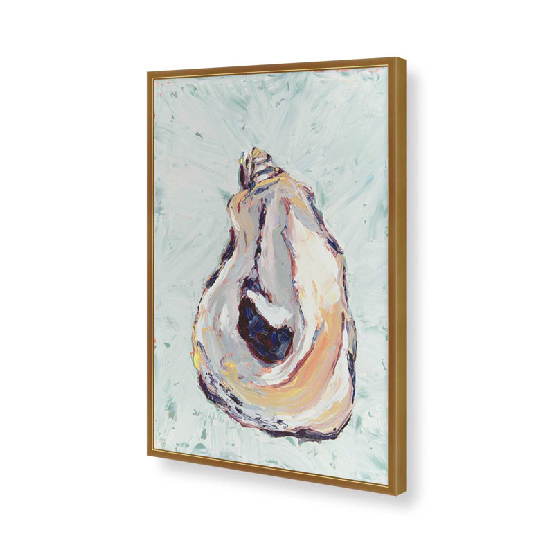 «Oyster Shell» par Magadry Art Studio, reproduction d'art sur toile, H 48 po x l 36 po, Doré